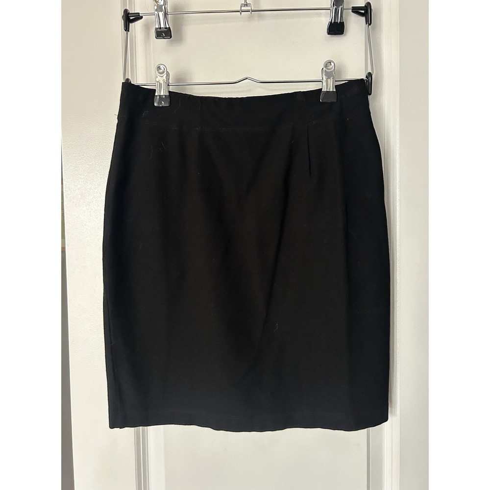 Eileen Fisher Black Knit Mini Pencil Skirt Size PP Small Petite - Picture 2 of 5